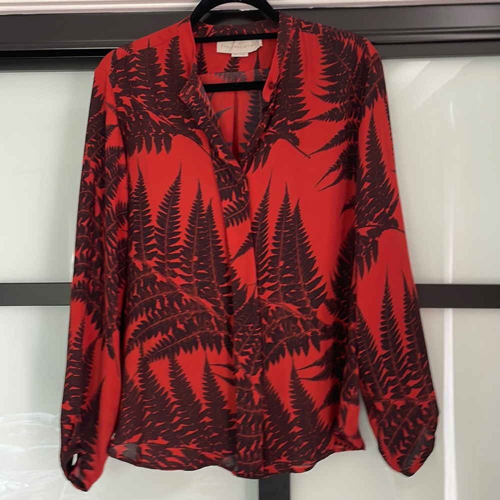 ❌SOLD❌ Stella McCartney Fern Print silk blouse